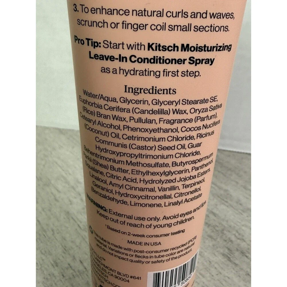 Kitsch Smoothing Air Dry Cream With Castor Oil & Coconut Oil 5.3 Oz 157mL Sealed